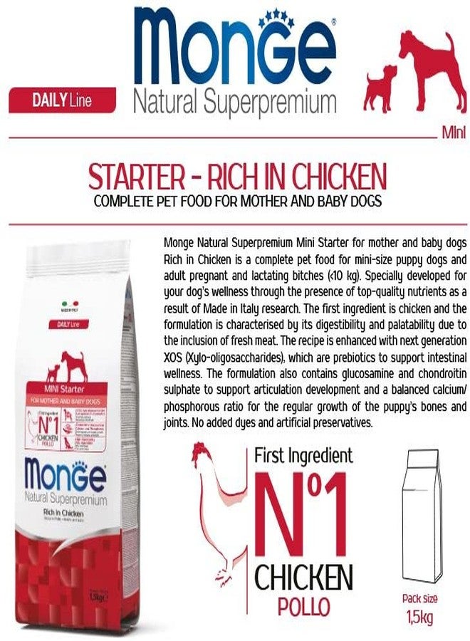 all4pets Monge Daily Line - Mini Starter with Chicken 1.5 Kg,Granule - Image 2